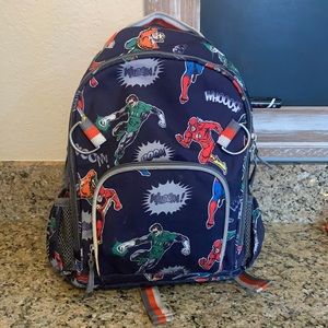 Pottery Barn small backpack, Justice League
